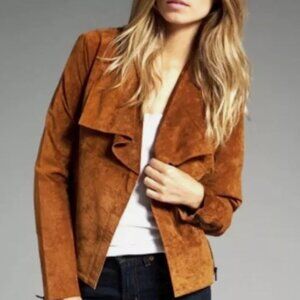 BB Dakota Suede Jacket Camel Brown Size L